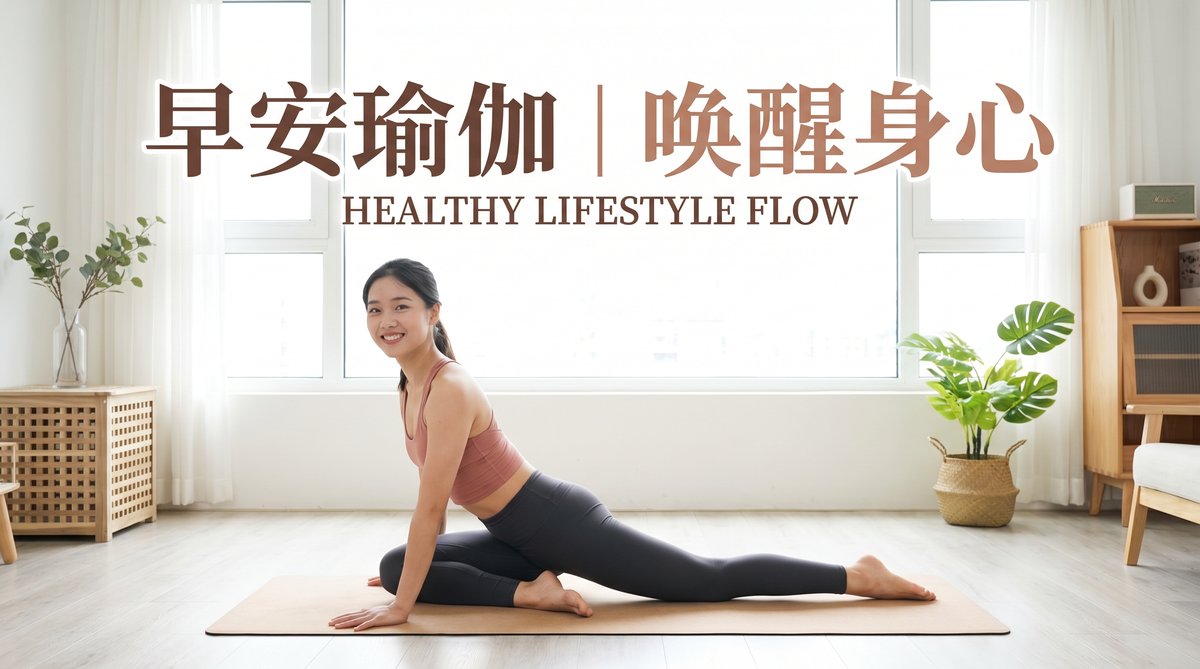 红桃视频健身教程 - 零基础早安瑜伽唤醒身心视频演示